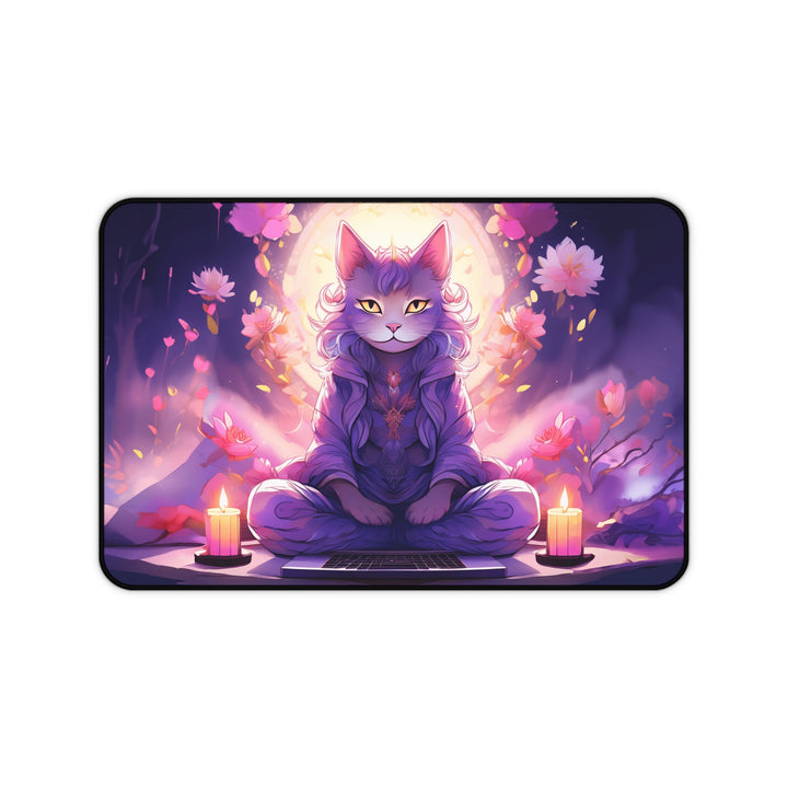 Zen Cat Desk Mat – Find Your Inner Calm in Every Workspace