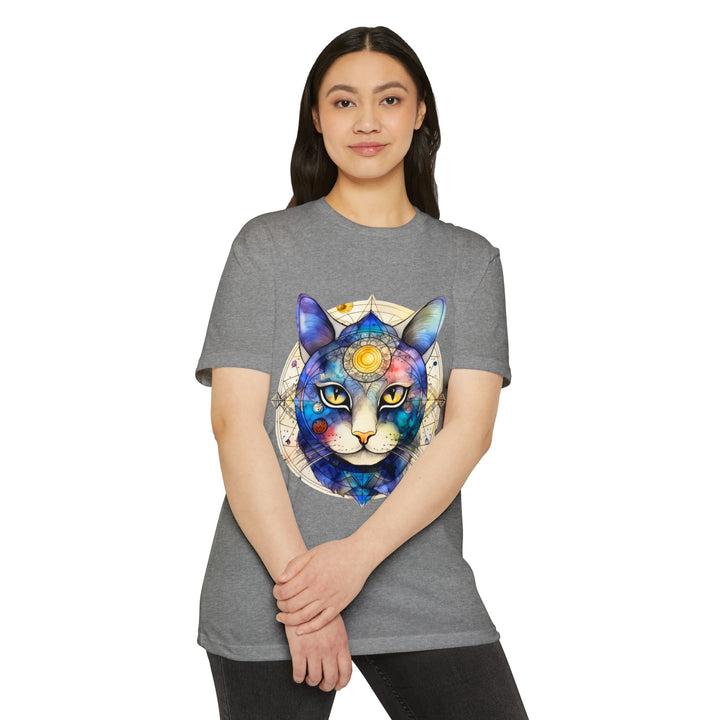 Cosmic Cat Universe Top - Galactic Feline Artistry