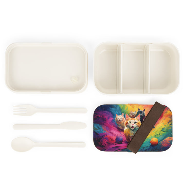 Rainbow Play Cat Bento Box – Colorful & Eco-Friendly Food Storage