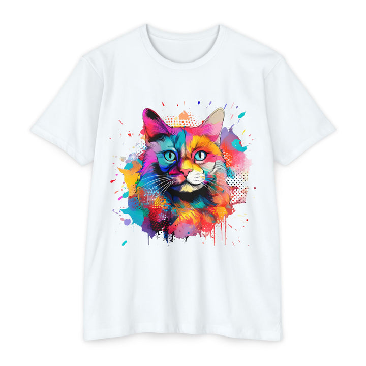 Color Burst Cat Top - Unisex Vibrant Art T-Shirt