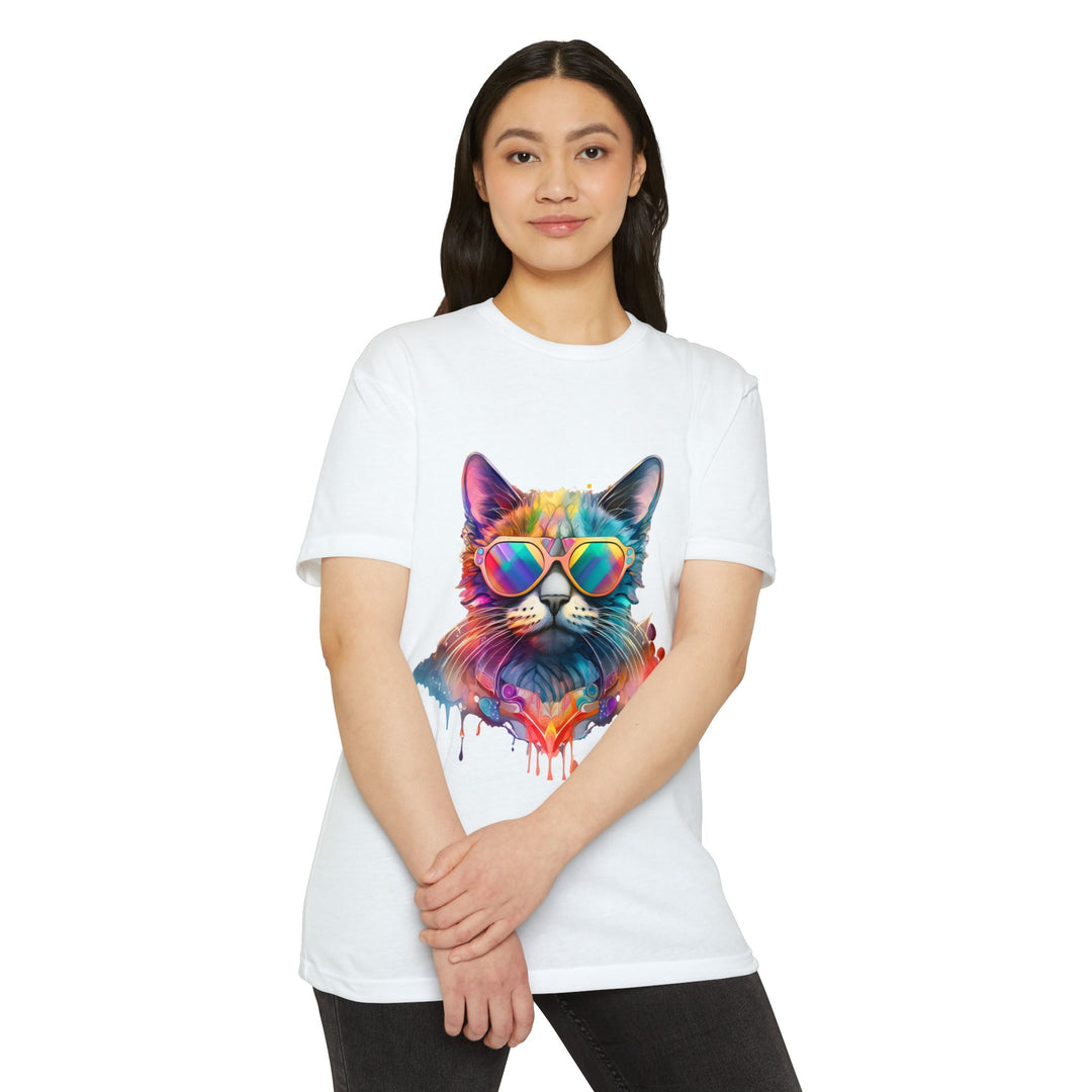 Groovy Beats Cat Top - Unisex DJ Cat T-Shirt