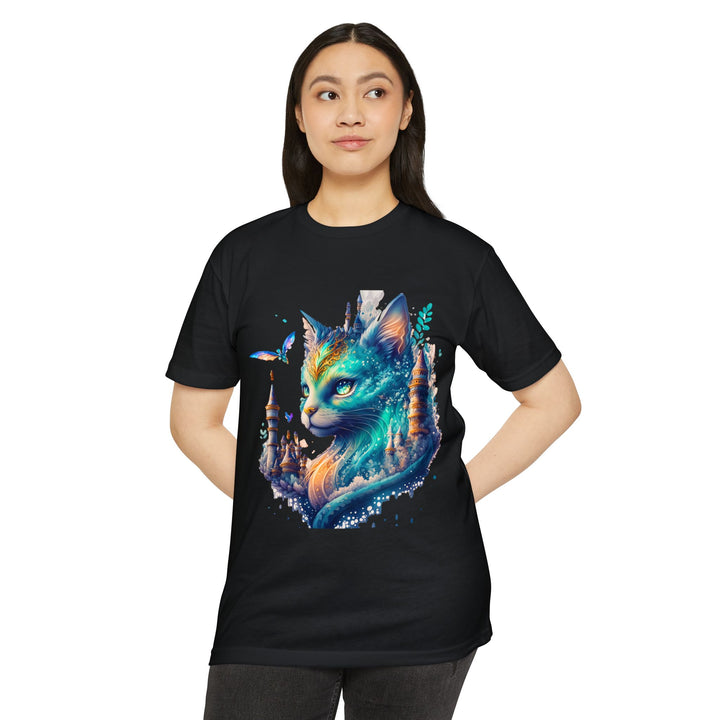 Enchanted Forest Feline Top - Unisex Fantasy Art T-Shirt