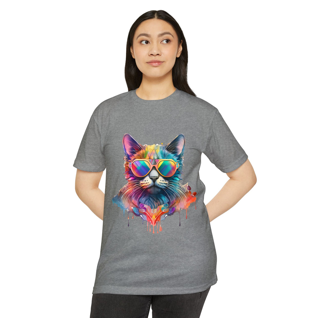 Groovy Beats Cat Top - Unisex DJ Cat T-Shirt