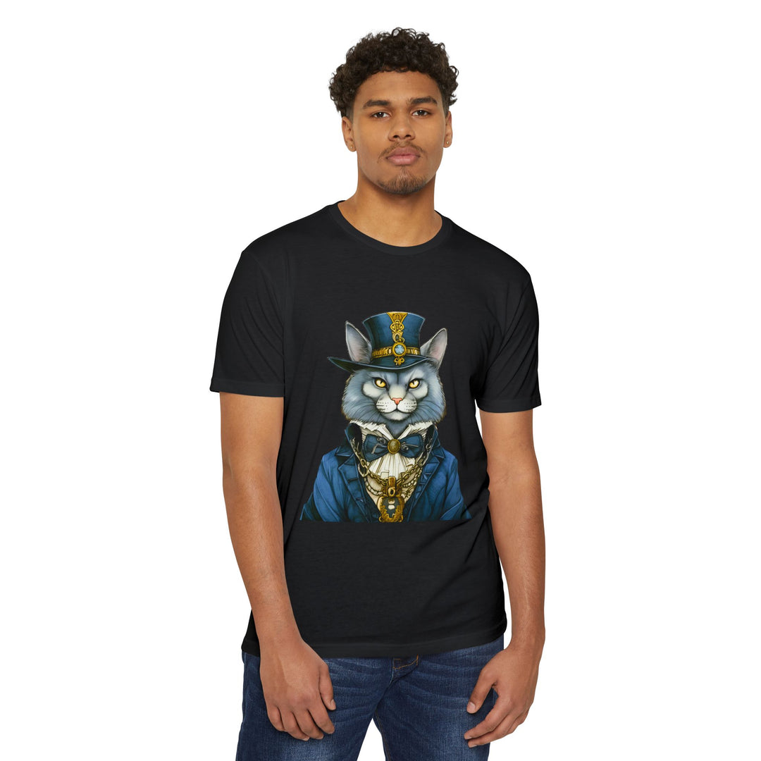 Victorian Gentlecat Top - Unisex Steampunk Cat T-Shirt