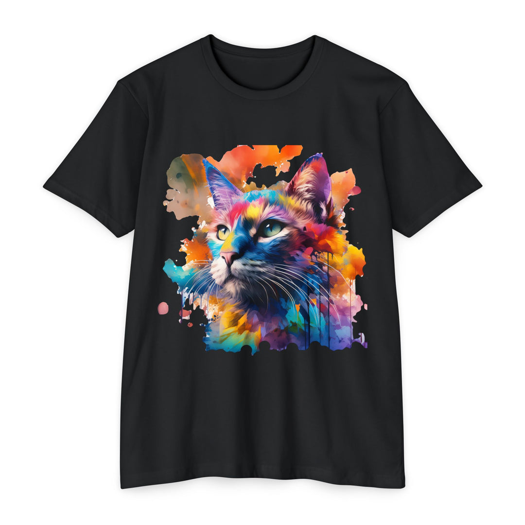 Cosmic Cat T-Shirt - Feline Nebula Art