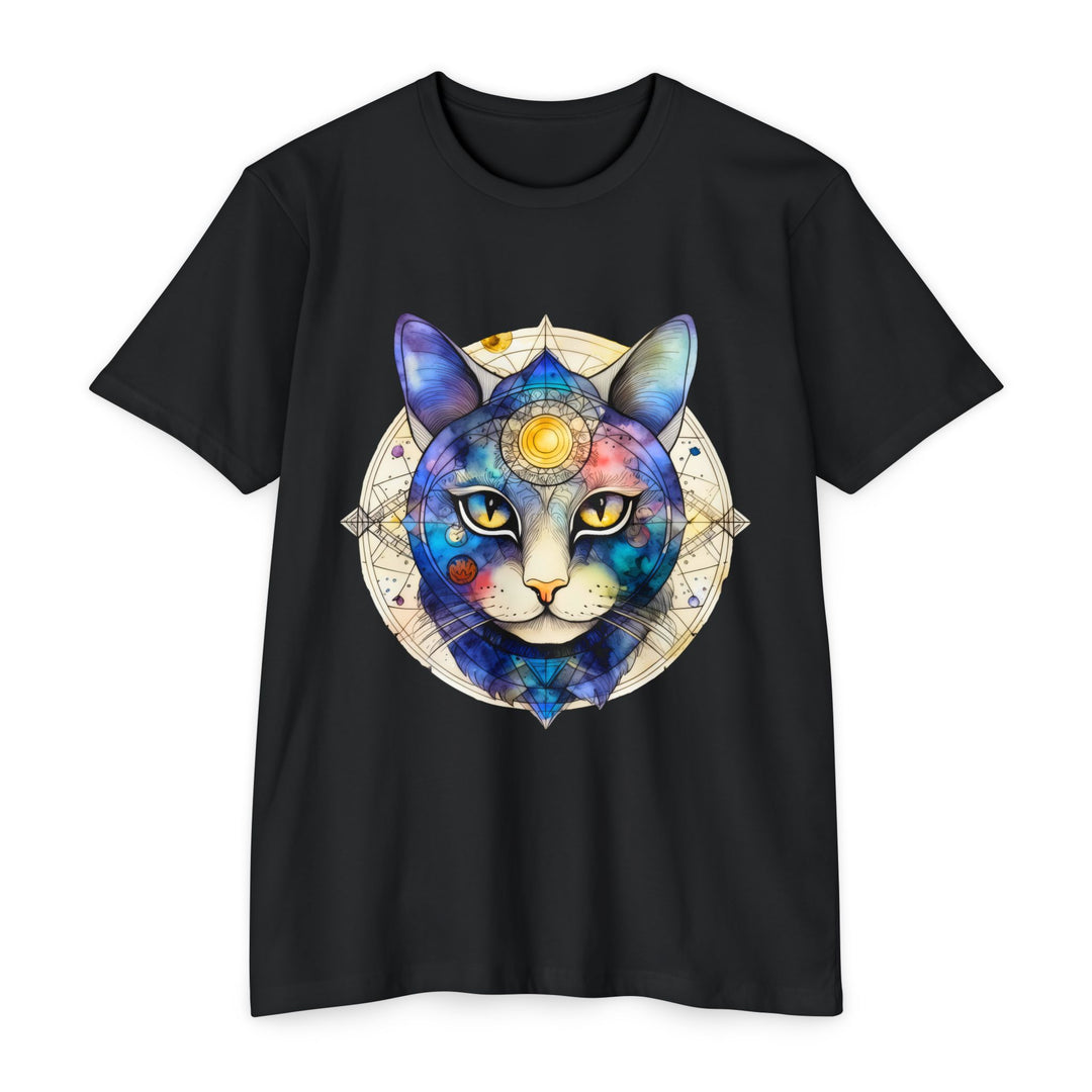 Cosmic Cat Universe Top - Galactic Feline Artistry