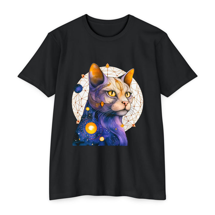 Astral Feline Majesty Top - Celestial Cat Art