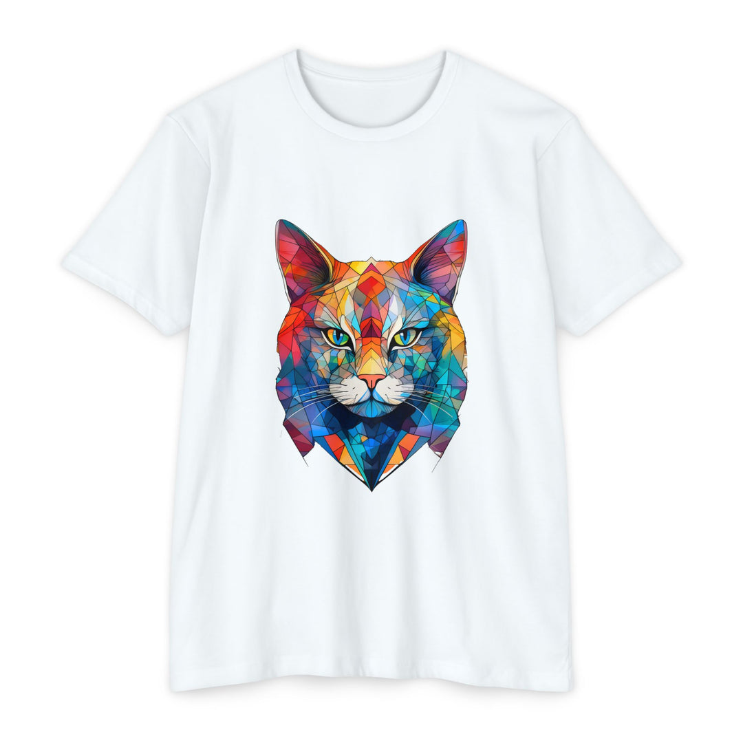 Kaleidoscope Cat Top - Unisex Ultra-Soft CVC Jersey T-Shirt