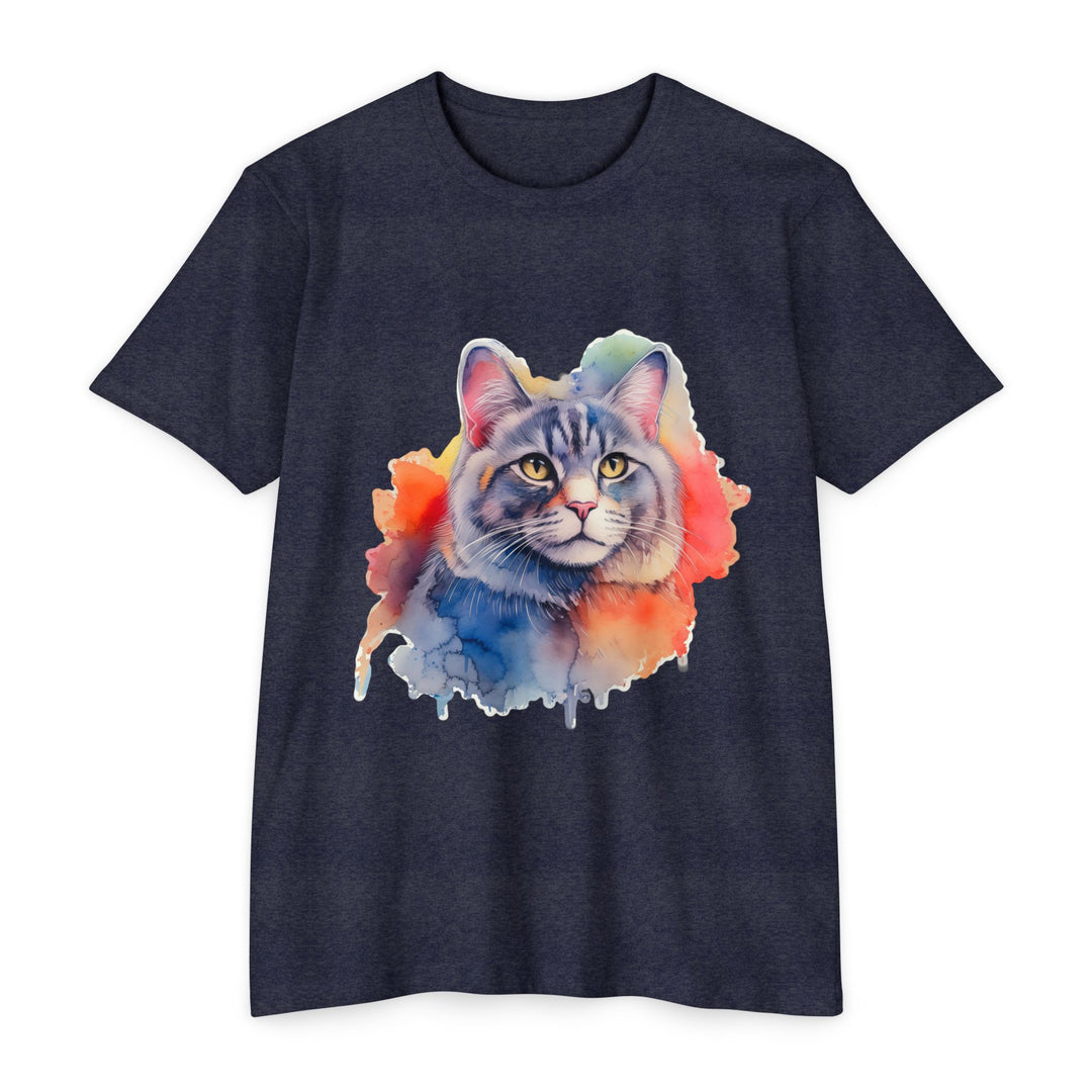 Watercolor Majesty Shirt - Artistic Cat Portrait