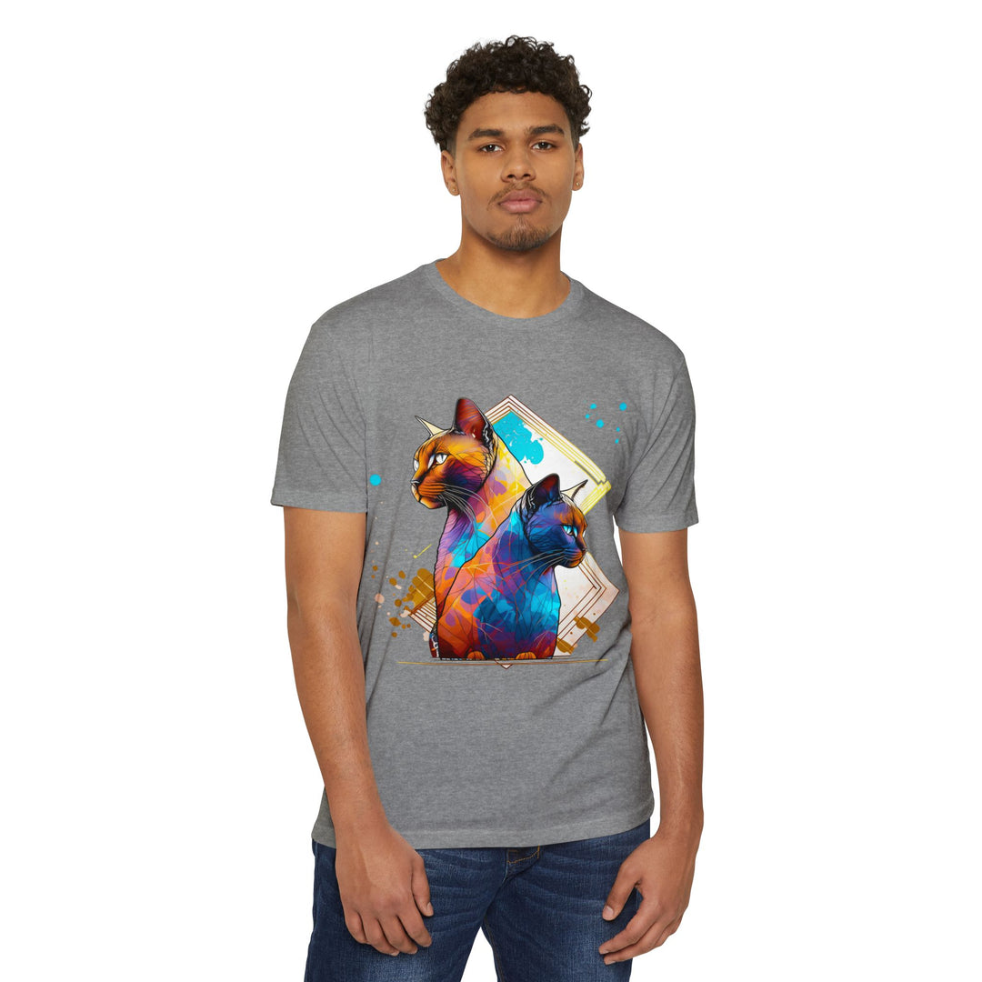 Dual Vision Cat Top - Unisex Graphic Illusion T-Shirt