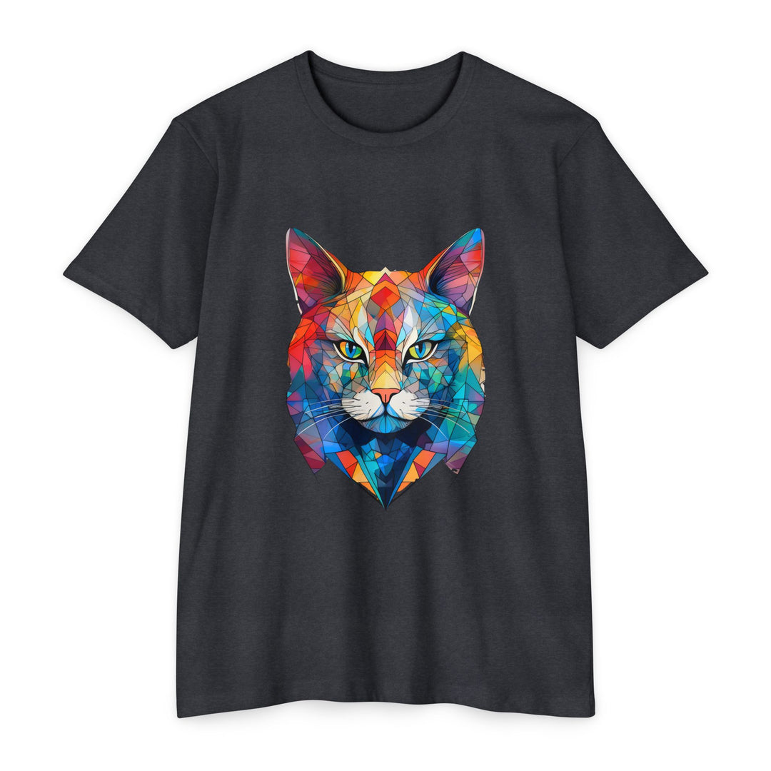 Kaleidoscope Cat Top - Unisex Ultra-Soft CVC Jersey T-Shirt