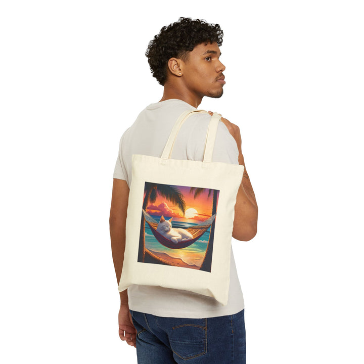 Serene Sunset Cat Hammock Tote Bag – Bring Bliss to Every Day