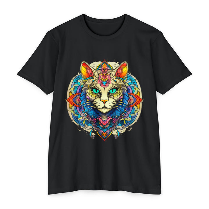 Mystic Mandala Cat Top - Unisex Spiritual Art T-Shirt