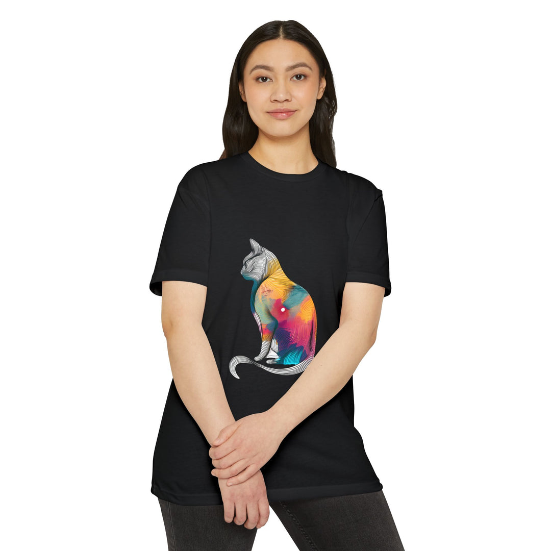 Psychedelic Cat T-Shirt - Hypnotic Feline Art