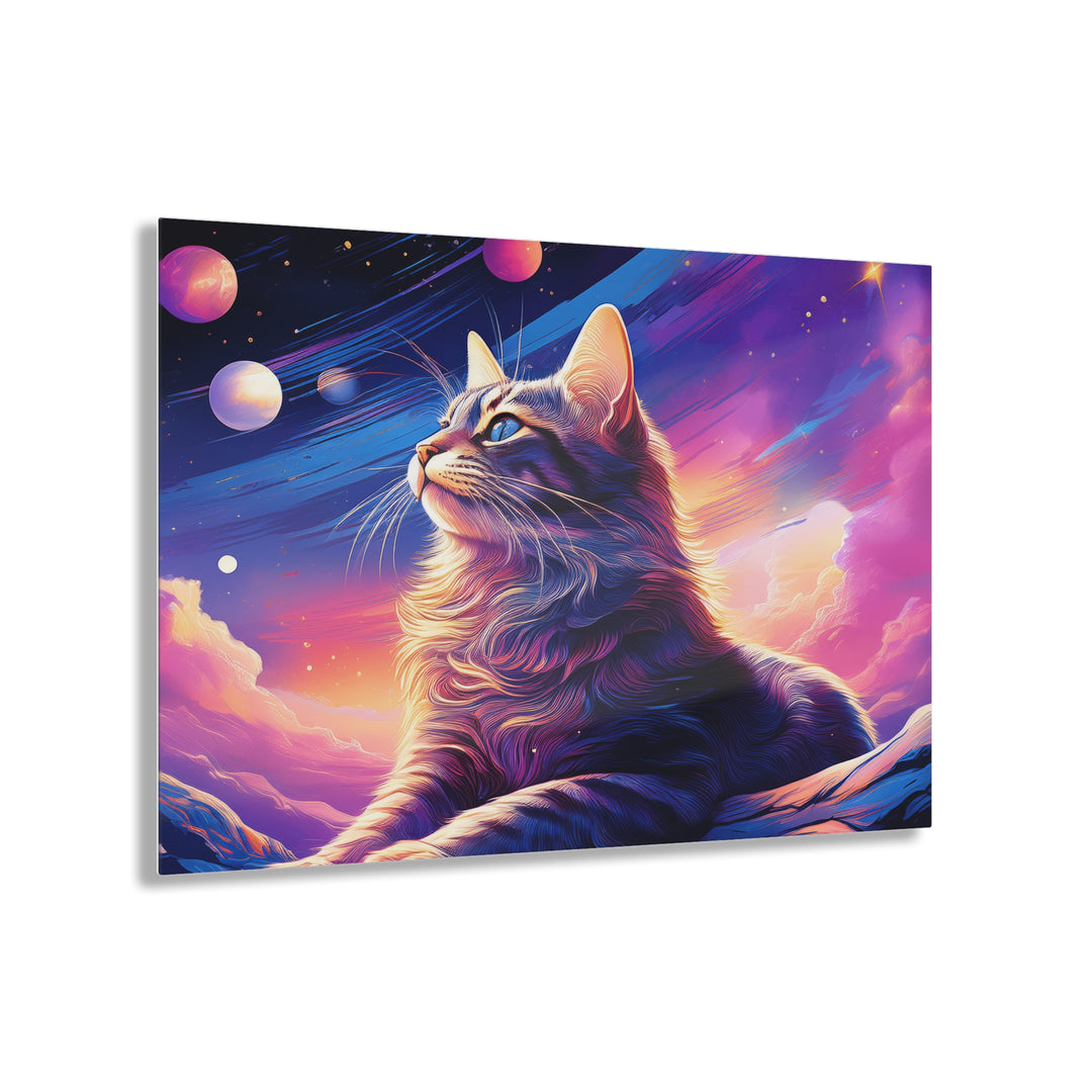 Celestial Feline – Acrylic Print