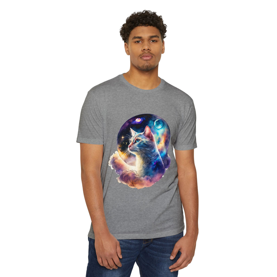 Celestial Cat Dreams Shirt - Mystical Galaxy Design