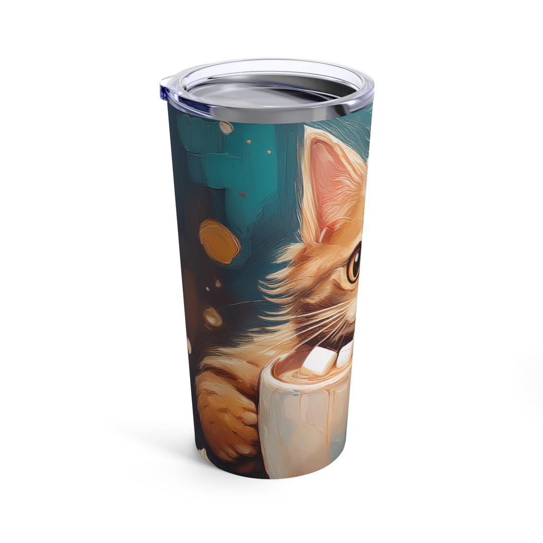 Cocoa Kitten Stainless Steel Tumbler – Sip in Sweet Comfort