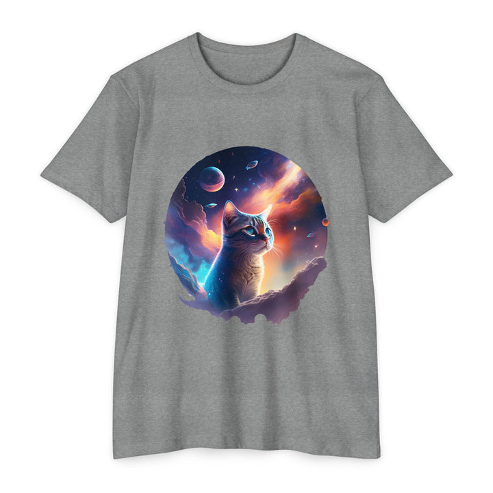 Galactic Cat Gaze Shirt - Celestial Wonders Design