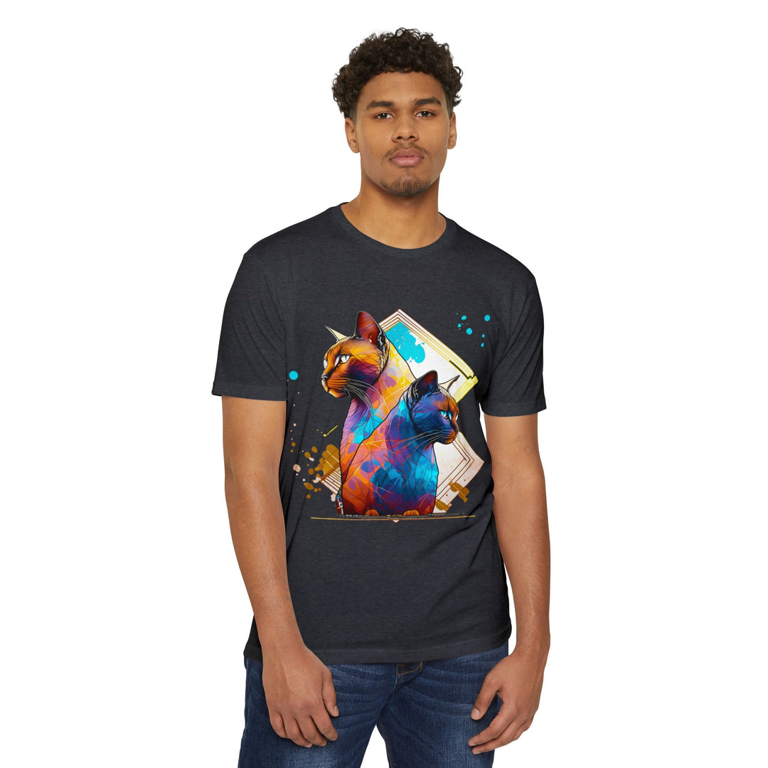 Dual Vision Cat Top - Unisex Graphic Illusion T-Shirt