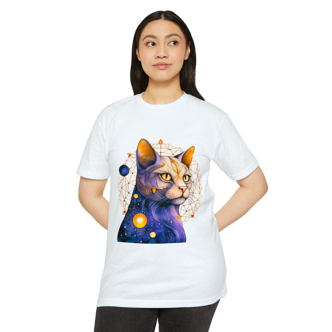 Astral Feline Majesty Top - Celestial Cat Art