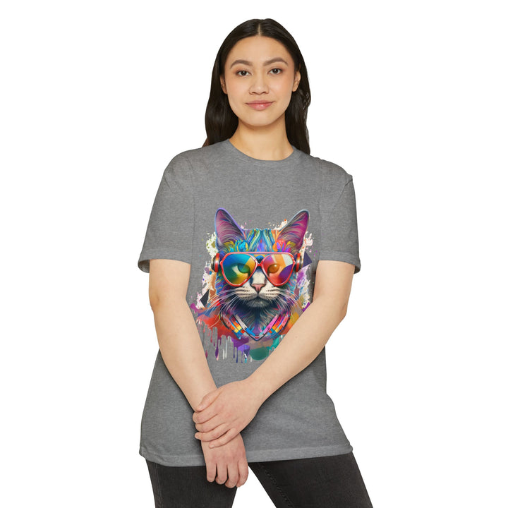 Groovy Beats Cat Top - Unisex DJ Cat T-Shirt