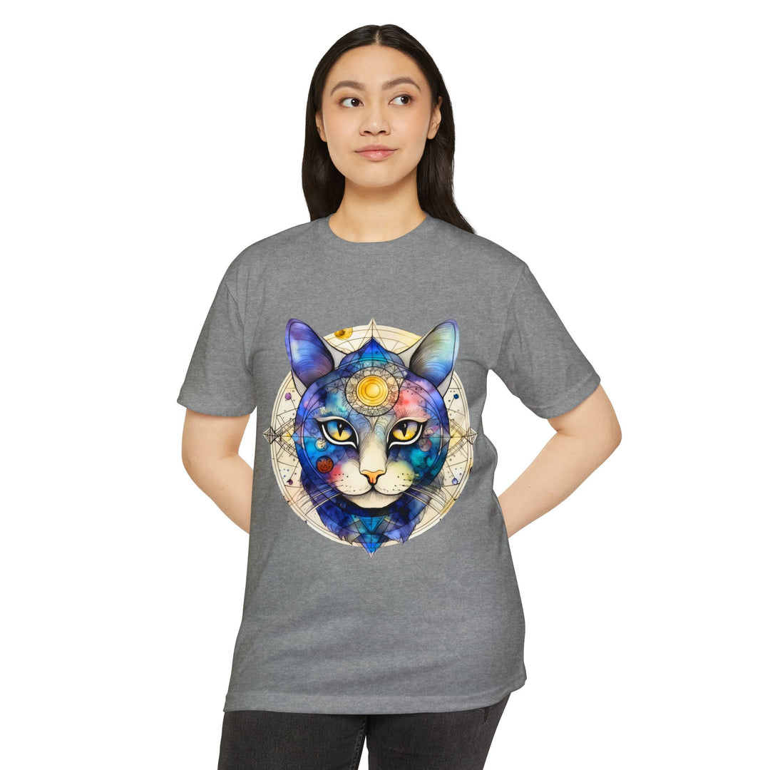 Cosmic Cat Universe Top - Galactic Feline Artistry