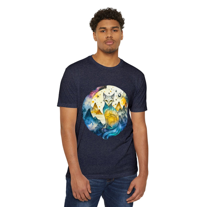 Mystical Moon Cat Top - Unisex Celestial Journey T-Shirt