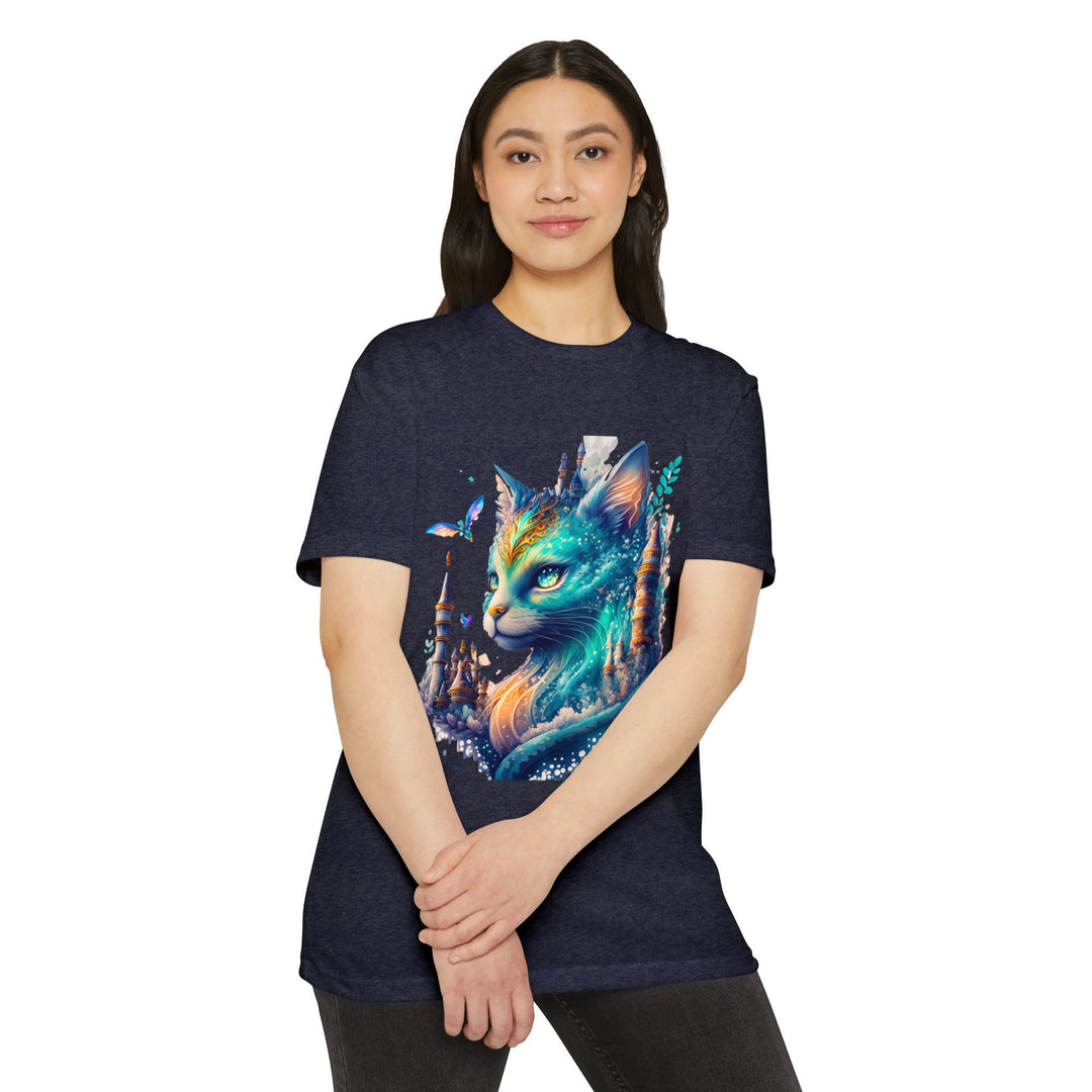 Enchanted Forest Feline Top - Unisex Fantasy Art T-Shirt