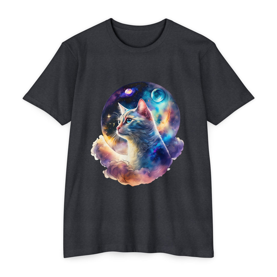 Celestial Cat Dreams Shirt - Mystical Galaxy Design