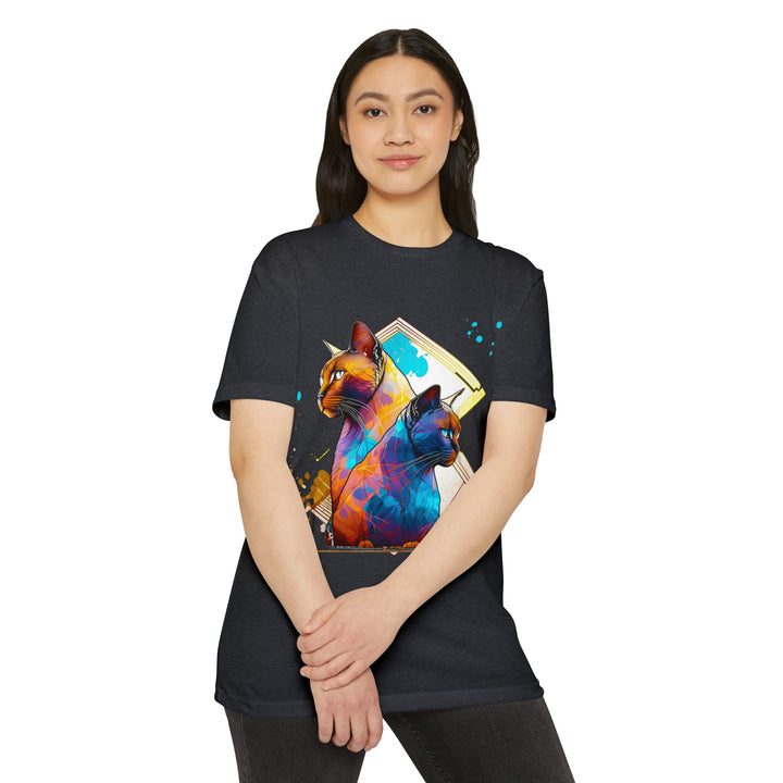 Dual Vision Cat Top - Unisex Graphic Illusion T-Shirt