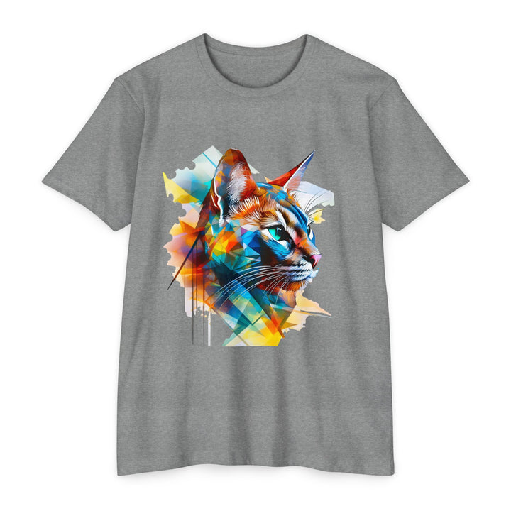 Kaleidoscope Vision Cat Top - Unisex Geometric Art T-Shirt