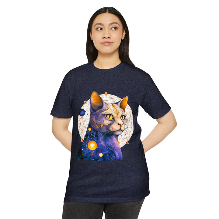 Astral Feline Majesty Top - Celestial Cat Art