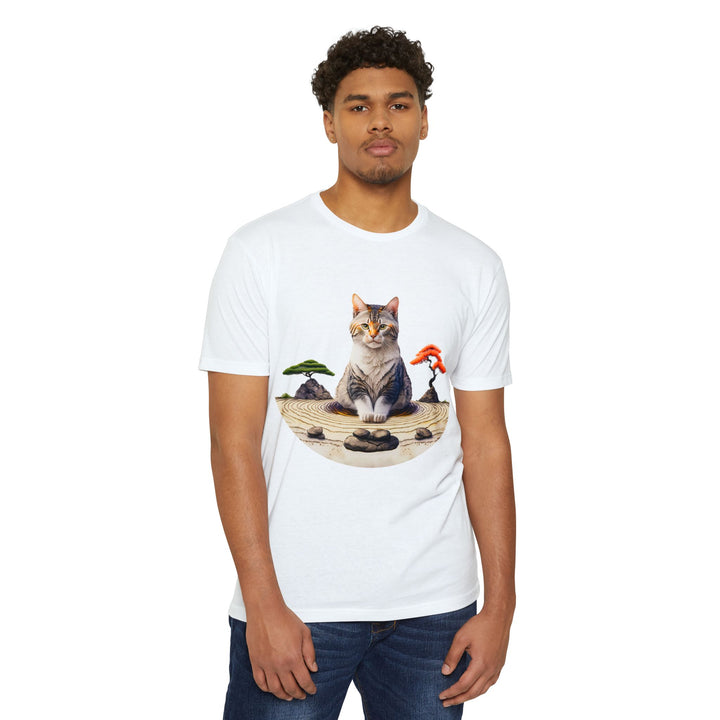 Zen Garden Cat Shirt - Tranquil Feline Art Design