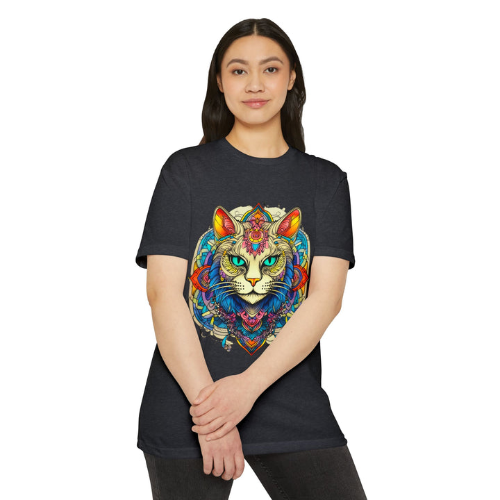 Mystic Mandala Cat Top - Unisex Spiritual Art T-Shirt