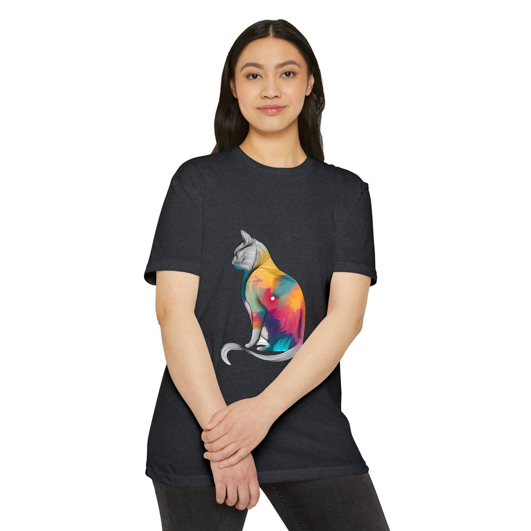 Psychedelic Cat T-Shirt - Hypnotic Feline Art