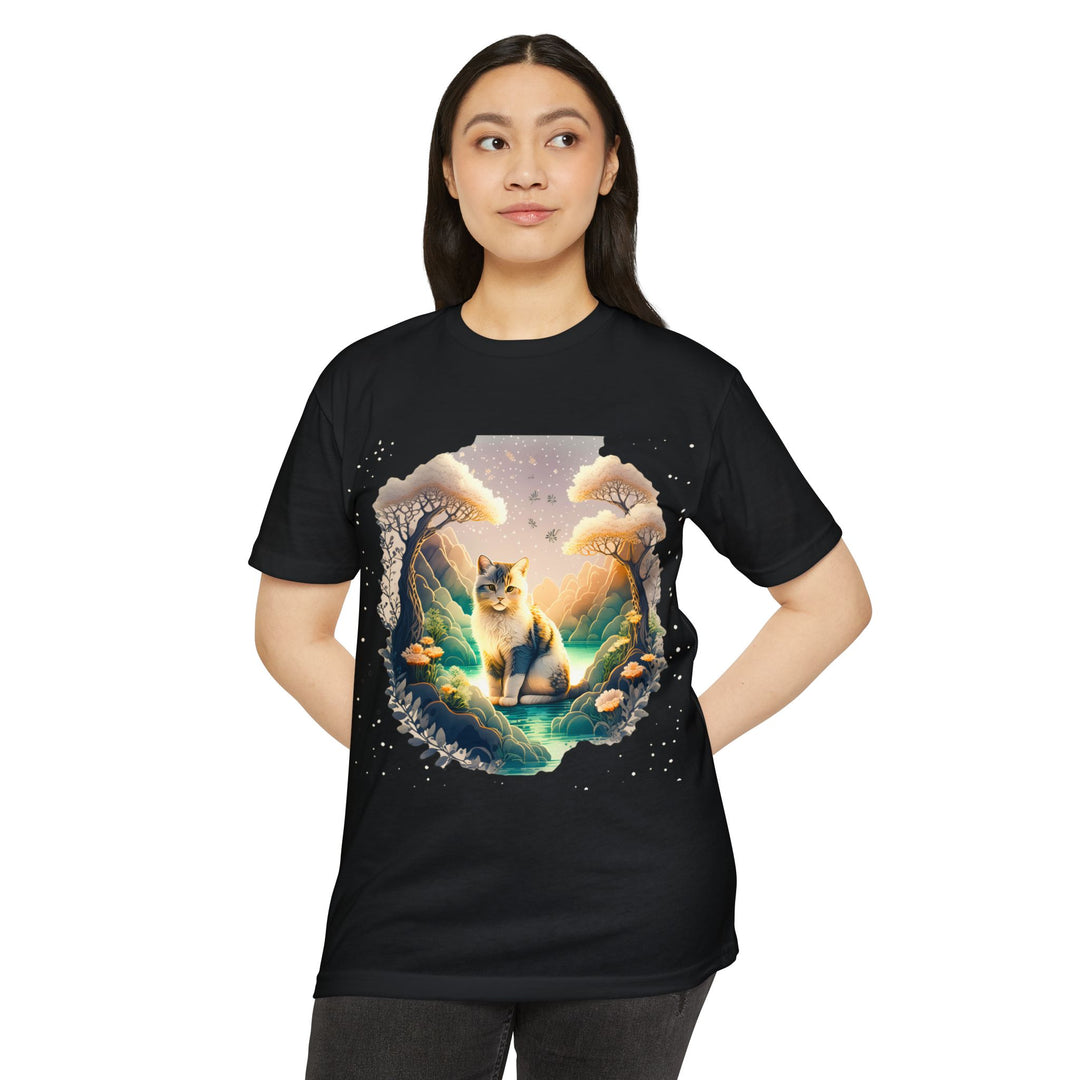 Mystic Grove Cat Top - Unisex Enchanted Forest T-Shirt