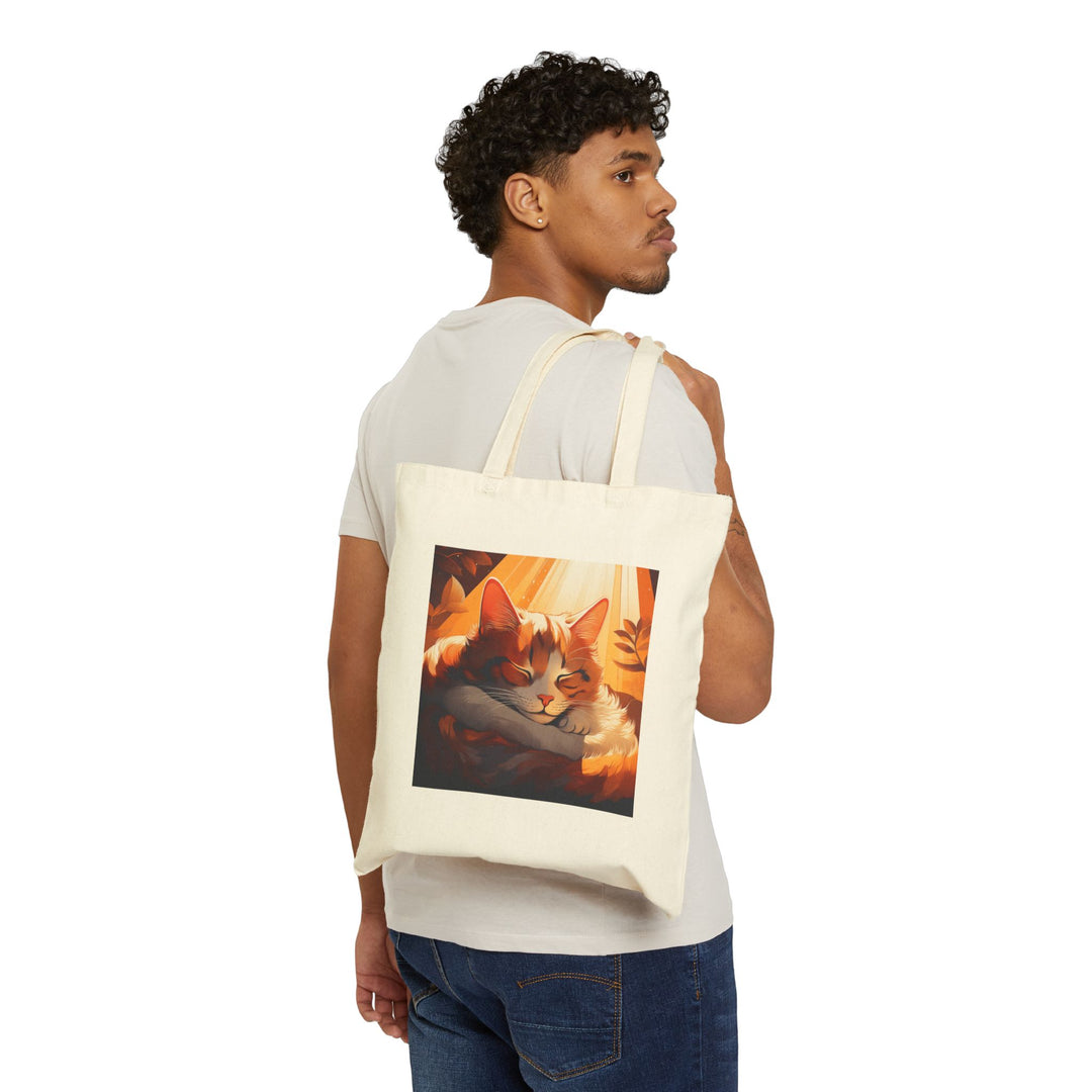 Golden Hour Cat Lovers Tote – Embrace Tranquility on the Go