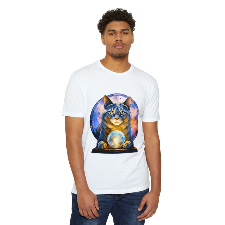 Mystical Cat with Crystal Ball Shirt - Enigmatic Feline Charm