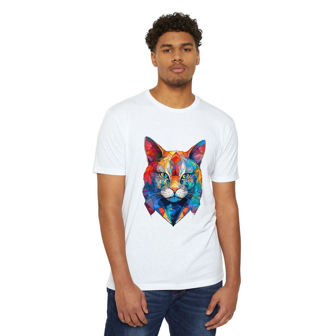 Kaleidoscope Cat Top - Unisex Ultra-Soft CVC Jersey T-Shirt