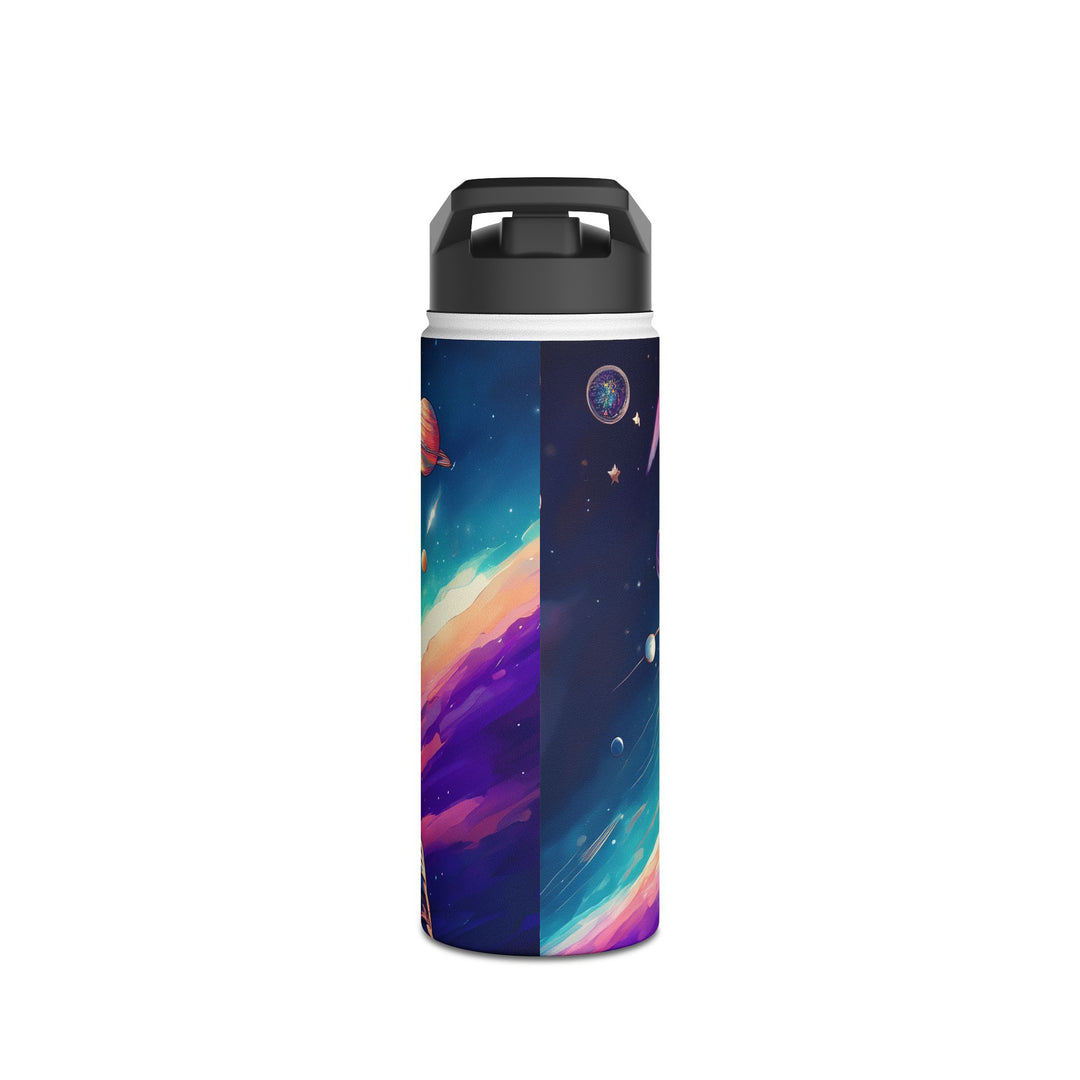 Cosmic Explorer Cat Stainless Steel Water Bottle – Out of This World Hydration