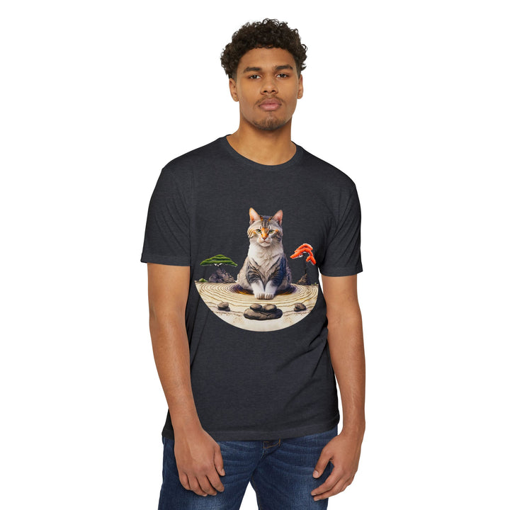 Zen Garden Cat Shirt - Tranquil Feline Art Design