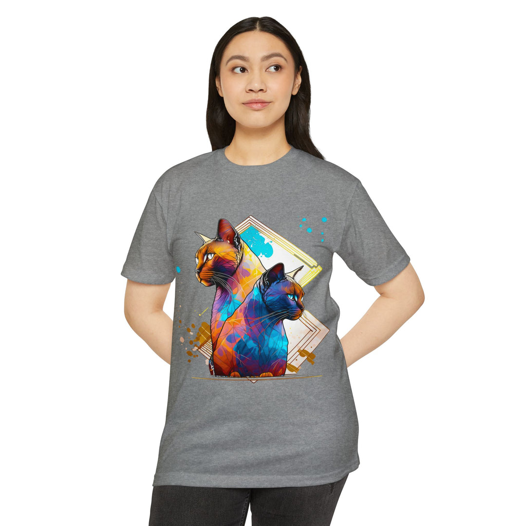 Dual Vision Cat Top - Unisex Graphic Illusion T-Shirt