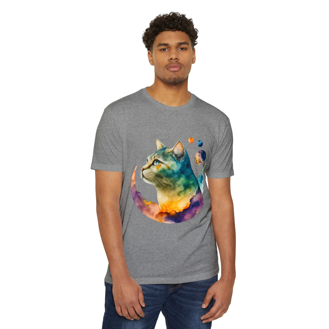 Lunar Cat Shirt - Celestial Feline Art Design