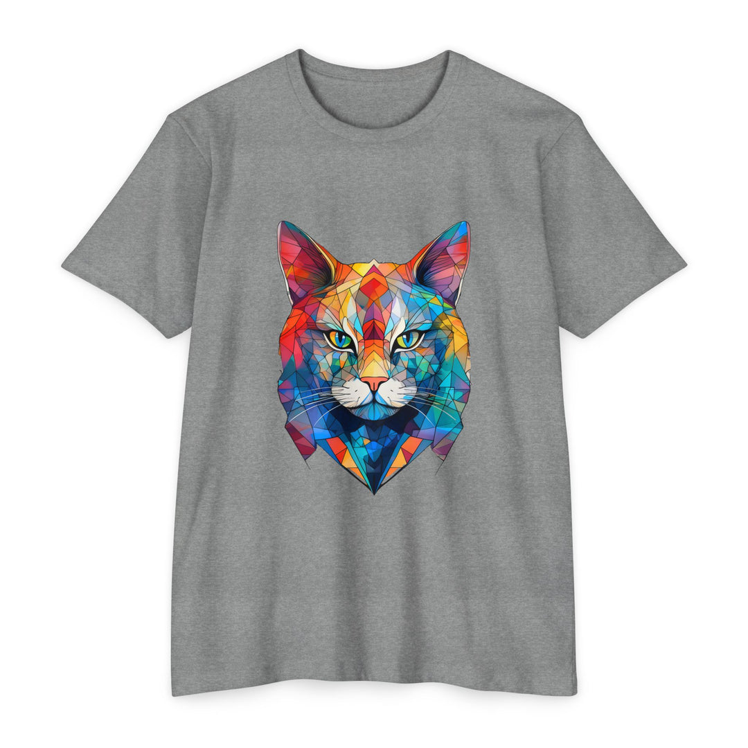 Kaleidoscope Cat Top - Unisex Ultra-Soft CVC Jersey T-Shirt