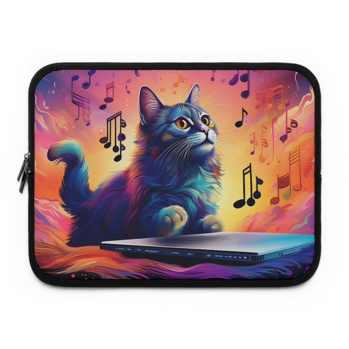 Feline Composer: Musical Inspiration Laptop Sleeve