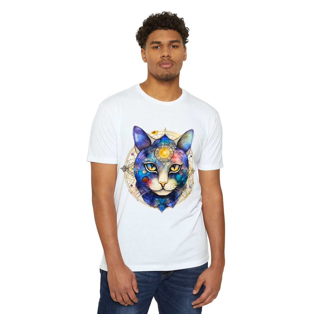 Cosmic Cat Universe Top - Galactic Feline Artistry