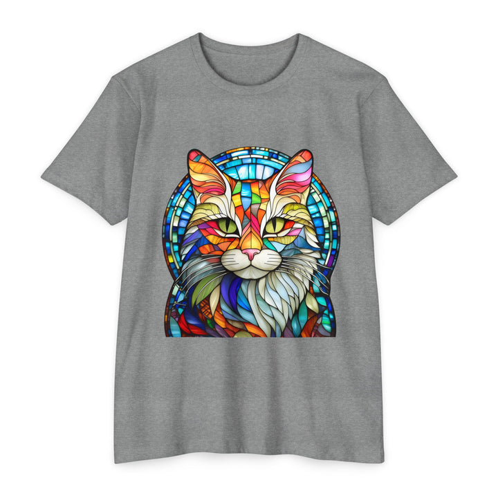 Stained Glass Cat T-Shirt - Kaleidoscope Cat Magic