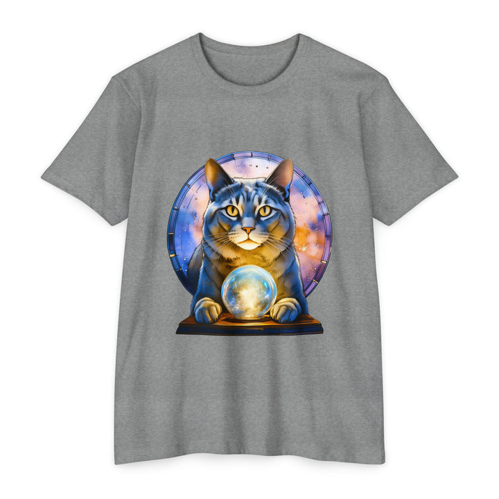 Mystical Cat with Crystal Ball Shirt - Enigmatic Feline Charm