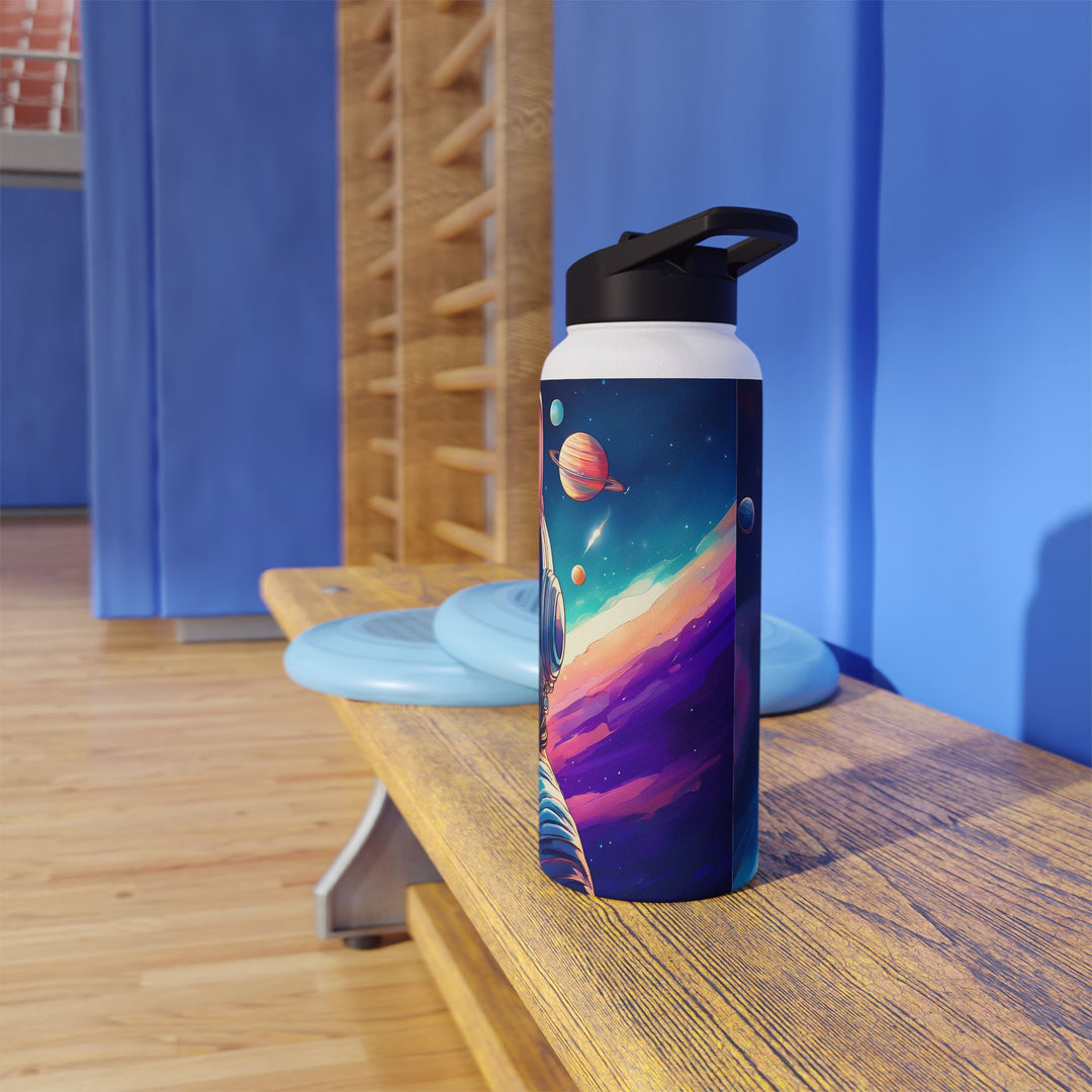 Cosmic Explorer Cat Stainless Steel Water Bottle – Out of This World Hydration