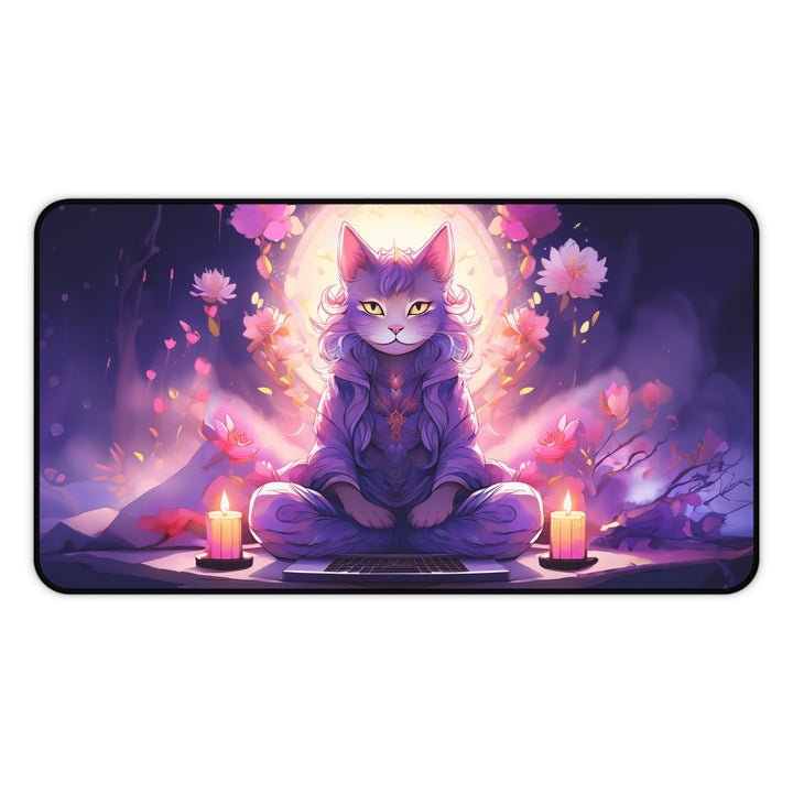 Zen Cat Desk Mat – Find Your Inner Calm in Every Workspace